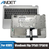 New For ASUS VivoBook Flip TP501 TP501U Laptop Palmrest Upper Case Keyboard Bezel Top Cover NO Touchpad Silver Accessories