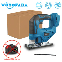WOYOFADA Electric Curved Saw Cordless Jig Saw Portable Multi-Function Carpenter Power Tool For Makita 18V Lithium Battery