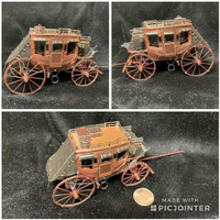金屬不銹鋼DIY 3D立體拼裝模型 荒野大鏢客 西部馬車成人玩具