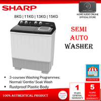 2025 new Sharp Mesin Basuh Semi Auto 7Kg/11kg/13kg/15kg  Sharp Semi Auto Washing Machine cod