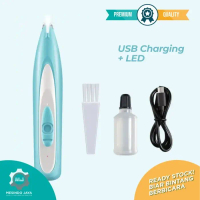 Terbaru Alat Cukur Hewan Trimmer Pet Clipper anjing kucing paw clipper mini - Biru Muda
