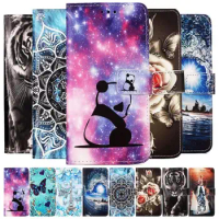 Wallet Flip Leather Phone Case For Apple iPhone 15 14 13 12 Mini 11 Pro XR X XS Max 6 7 8 Plus SE 2020 Cute Cat Tiger Panda E03F