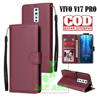 DOMPET HP PREMIUM UNTUK VIVO V17 PRO LEATHER FLIP CASE PREMIUM UNTUK VIVO V17 PRO