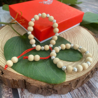 Vòng dâu tằm bi bạc ta 7 bi, 9 bi dành cho các bé khóc đêm, giật mình, chống gió, tránh cảm lạnh