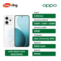 HP OPPO RENO 14 5G 8/256GB putih