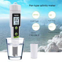 Digital Salt Meter LCD Backlit Salinity Meter,Seawater Salimeter Hydrometer,Salt Content Detect,For Pool,Drinking Water,Aquarium