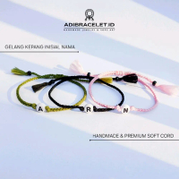 Adibracelet - (Part 2) Huruf N-Z Gelang Alphabet Six | Gelang Inisial Nama Premium Gelang Huruf Tali