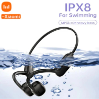 For Xiaomi Bone Conduction Earphones Bluetooth Wireless IPX8 Waterproof 32G MP3 Player Headphone With Mic Headset For Swimming