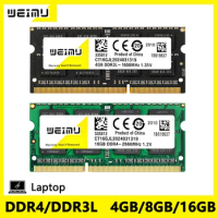 Memory Ram DDR4 DDR3L 4GB 8GB 16GB PC3L 1.35V 1066 1333 1600MHz 8500 10600 12800 PC4 1.2V 17000 19200 21300 Laptop Memoria Ram