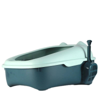 半封閉式貓廁所貓砂盆(大號 綠色)#DADADI#Y23-04450 