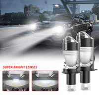 LED Light Mini Head Lamp Wireless H7 Car LED Headlight Bulb with Fan 6000K 80W 10000LM White IP67 Waterproof Headlight