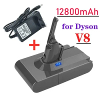 12800mAh Original V8 Battery for Dyson V8 Absolute /Fluffy/Animal Li-ion Vacuum Cleaner rechargeable Battery