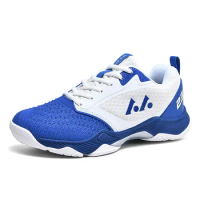 LEFUS 2024 New Breathable Badminton Shoes Unisex Color Blocking Badminton Sneakers Air Cushioned Table Tennis Boots Volleyball