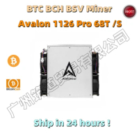 Free shipping BTC BCH Miner Used Avalon 1126 Pro 68T With PSU Better Than AntMiner S17+ S17e T17 Whatsminer M31S 56T 68T 85T S19