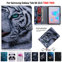 Case For Samsung Galaxy Tab S6 10.5 SM-T860 SM-T865 2019 10.5" Tablet Fashion Painted Panda Lion Cover Funda For Samsung Tab S6