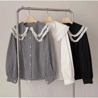 [Bisa COD] HILINA SHIRT - Atasan casual wanita