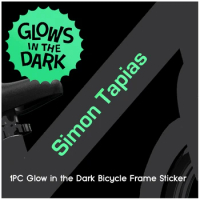 Glow in the Dark Bicycle Frame Sticker Personalised Name Cycling Decorative Vinyl Decal DIY Waterproof Bike Luminous Label