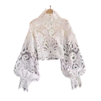 Taobao Collection เสื้อเชิ้ตแขนยาวผู้หญิงเสื้อลูกไม้แฟชั่นผญสไตล์เกาหลีลุคสาวหวาน