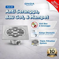 ONDA Floor Drain FLS 20 (1-1/2 In - 3 In) Penutup Saringan Got Stainless Tebal Anti Serangga Saringa