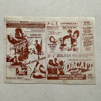 Selebaran Poster Flyer Film Bioskop Magelang Nopember 1987 New Old Stock Original Vintage