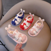 2024 Girl Sandals Toddler Infant Kids Baby Girls Summer Rabbit Ear Princess Shoes Cut-outs Sandals Children Sandals Girls H04014
