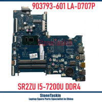 StoneTaskin 914598-601 903793-601 LA-D707P For HP Pavilion 15-AY 250 G5 Laptop Motherboard SR2ZU I5-7200U I7-7500U DDR4 MB Test