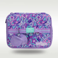 Australia Smiggle Original Children's Lunch Bag Girl Telescoping Handbag Purple Butterfly Outdoor Insulation Bags 9 Inches