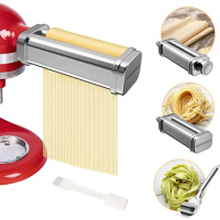 Noodle Maker For Kitchenaid Accessories Grinder With Noodle Lattice Roller Spaghetti Cutter 8 Thickness Settings