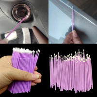 100 Pack Car Touch Up Paint Micro Brush Fine Tips Car Maintenance Tool Head Brush Disposable Mini Auto Detailing Brushes