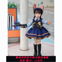 {公司貨 最低價}朱迪兔子警官迪士尼cos兒童洛麗塔公主裙春秋款瘋狂動物城連衣裙