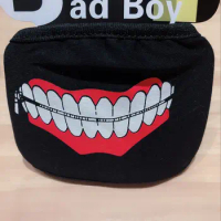 1Pcs Black Face Mouth Mask 20 Styles Print Teeth Mouth-muffle Unisex Cartoon Lovely Cotton Mask