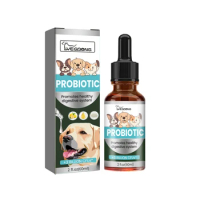 60ml Pet Probiotic Drops Promotes Proper Digestion, Enhances Immunity and Overall Health - Reduce Gas and Constipation