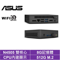 ASUS 華碩 NUC平台雙核{戰虎領主}迷你電腦(N4505/8G/512GB M.2)