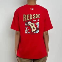 Kaos MLB B RED SOX SQUARE SNAKE BACK GOLD RED 100% ORIGINAL XL