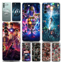 The Avengers Clear Phone Case For Samsung Galaxy S24 Ultra S23 S20 S21 FE S10 S22 Plus S24Ultra 5G Case Soft Cover Marvel Comics