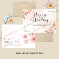 Luxurydiy Kartu Ucapan Happy Wedding Kartu Ucapan Birthday Ulang Tahun