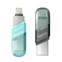 SanDisk USB Flash Drive iXpand Flip OTG Lightning USB 3.1 Stick 256GB 128GB 64GB Pen Drive MFi For iPhone &amp; iPad and USB Type-A