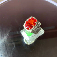 Cincin batu serai merah ring alpaka