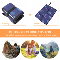 Foldable Seat Pad Comfortable Camping Mattress Waterproof Sitting Cushion for Outdoor Beach Hiking Picnic Barbecue