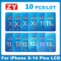 10Pcs ZY Incell LCD Display For iPhone 11 X XS XR 12 Touch Screen Assembly Replacement For iPhone 12 Pro Max 13 14 Plus LCD