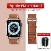 Leather Strap For Apple Watch Band 44mm 45mm 49mm 41mm 40mm Accessorie Wristband Woman Man Apple Watch Band IWatch Series Ultra
