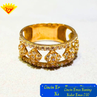 Cincin Emas Permata Zirconia Emas 750