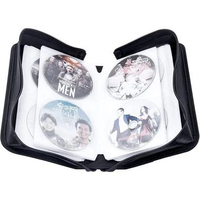 128PCS Tas CD DVD Bag Hitam Tas Dompet Kapasitas CD Media Holder Kotak Tempat Penyimpanan Kaset Disc