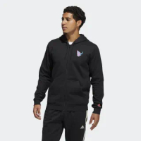 【adidas 愛迪達】ADIDAS DAME DOTD 男 連帽外套 黑(GP6259)
