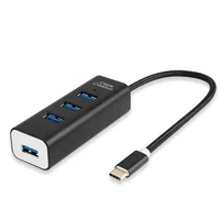 USB Type C Hub 4 Port USB C Hub Adapter Compatible MacBook Pro 2017, 2018, MacBook Air, iPad Pro, Flash Drive