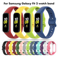 For Samsung Galaxy Fit 2 Smart watch band Soft Silicone Strap Wristband Replacement Bracelet for Galaxy Fit 2 SM-R220 Correa