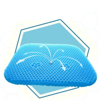 Gel Seat Cushion Summer Breathable Honeycomb Design For Pressure Relief Back Tailbone Pain - Home Office Wheelchair Chair Cars