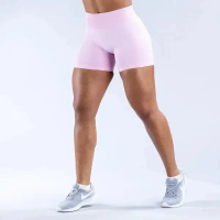 Summer High Waisted Yoga Shorts Fashionable and Sexy Running Fitness Pants Solid Color Yoga Leggings