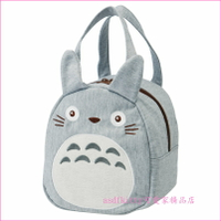 asdfkitty*龍貓造型灰色棉布手提袋/手提包/便當袋-小巧可愛-大人小孩都好用-日本正版商品