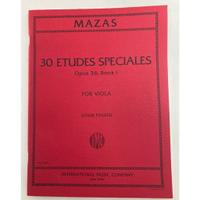 【學興書局】Mazas 馬沙士 30 Etudes Speciales Op.36, Book 1 中提琴 國際版